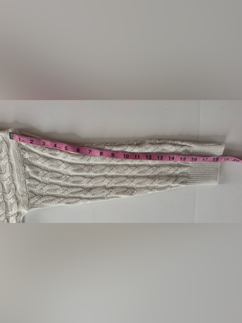 Cream Cable Knit Collared Button-Up Women’s Sweater Cardigan - Picture 4 of 12